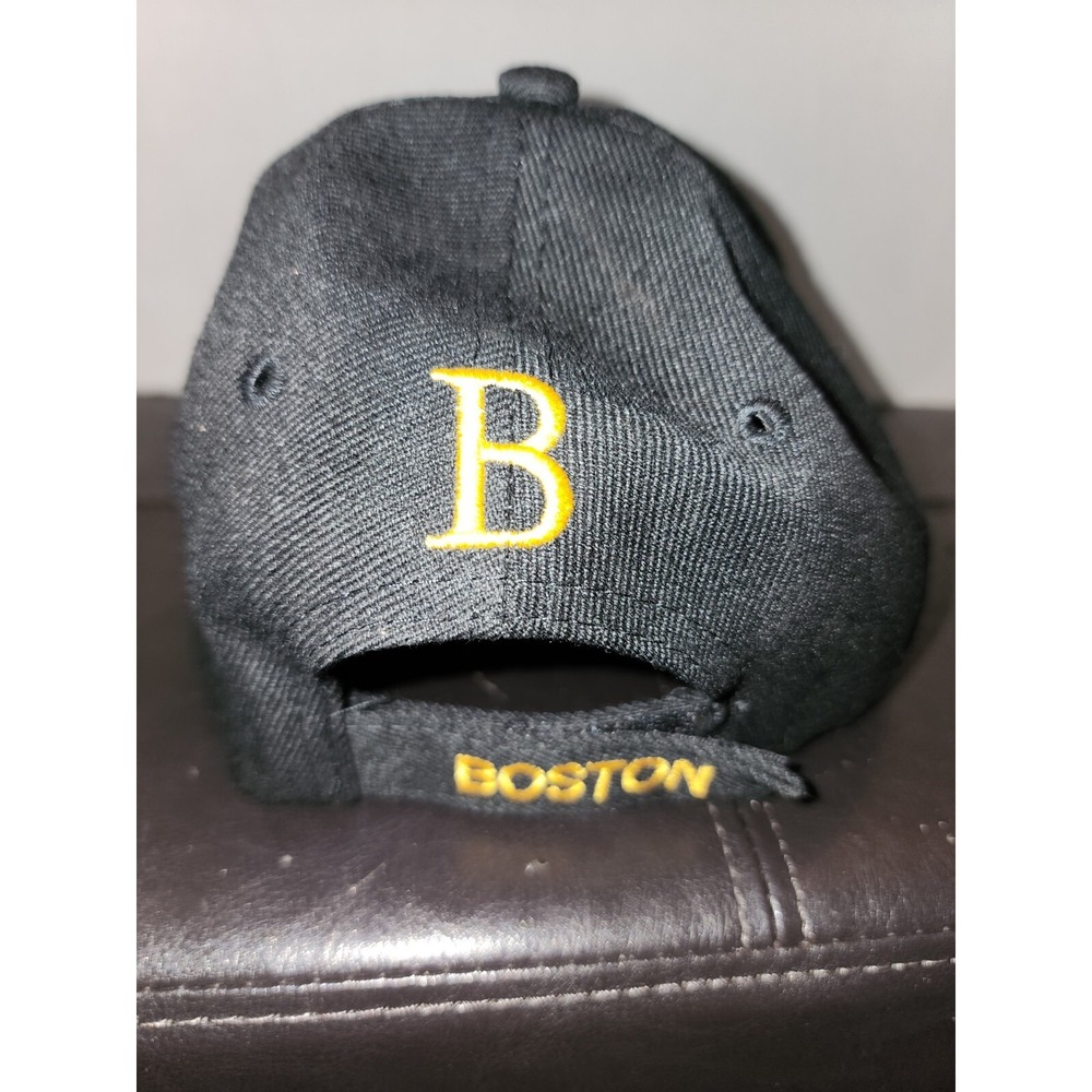 Rare ~ Black And Gold Boston Hat ~ Bay State Apparel Adjustable Fit - Picture 2 of 3
